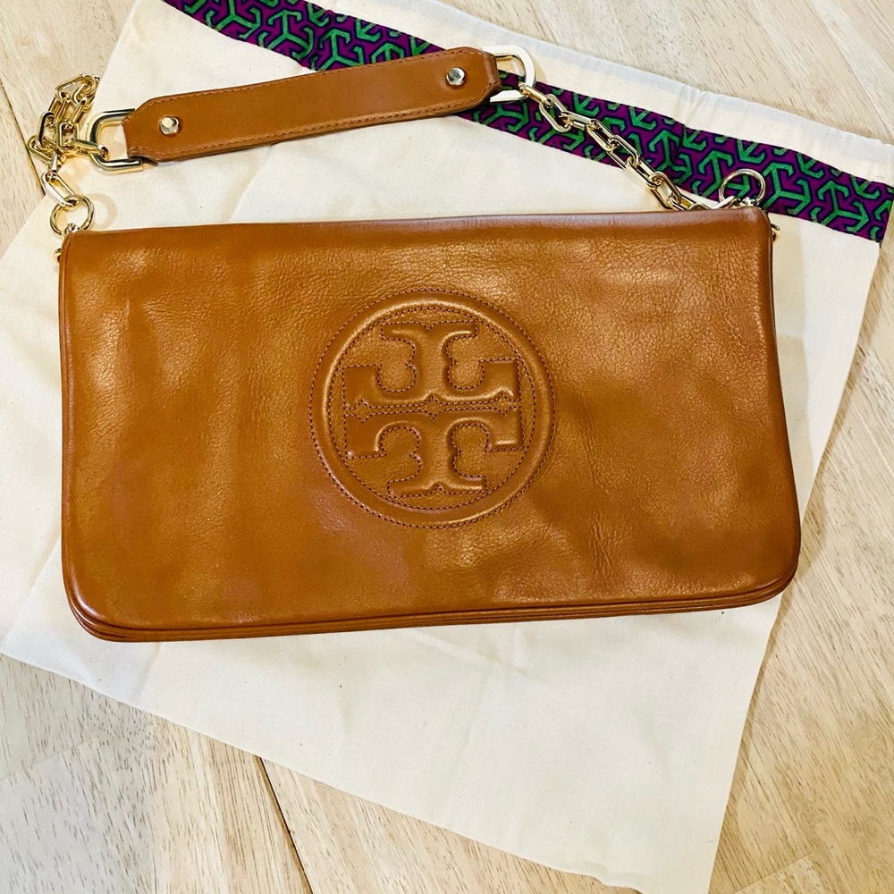 NWOT Tory Burch Tan Camel Leather Shoulder Bag